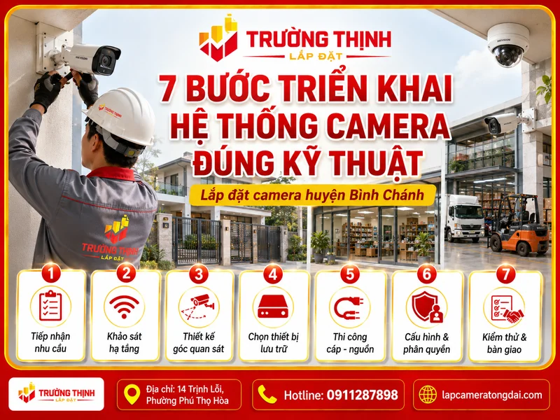 7 bước triển khai hệ thống camera đúng kỹ thuật