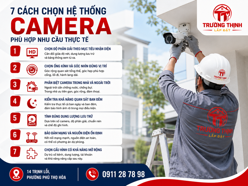 7 cách chọn hệ thống camera phù hợp nhu cầu thực tế