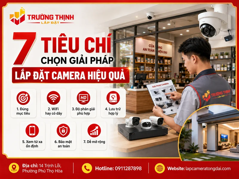 7 tiêu chí chọn giải pháp lắp đặt camera hiệu quả
