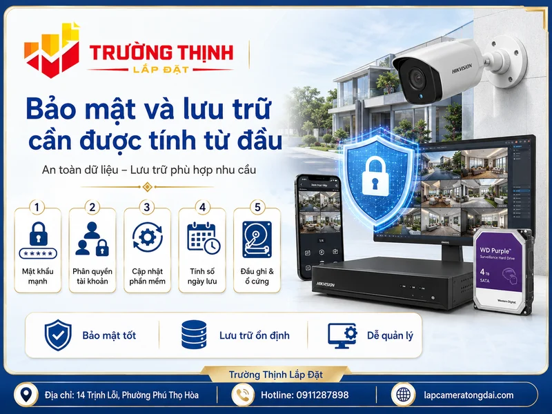 Bảo mật và lưu trữ cần được tính từ đầu