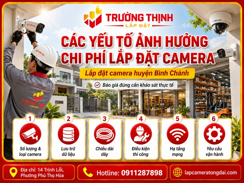 Các yếu tố ảnh hưởng chi phí lắp đặt camera