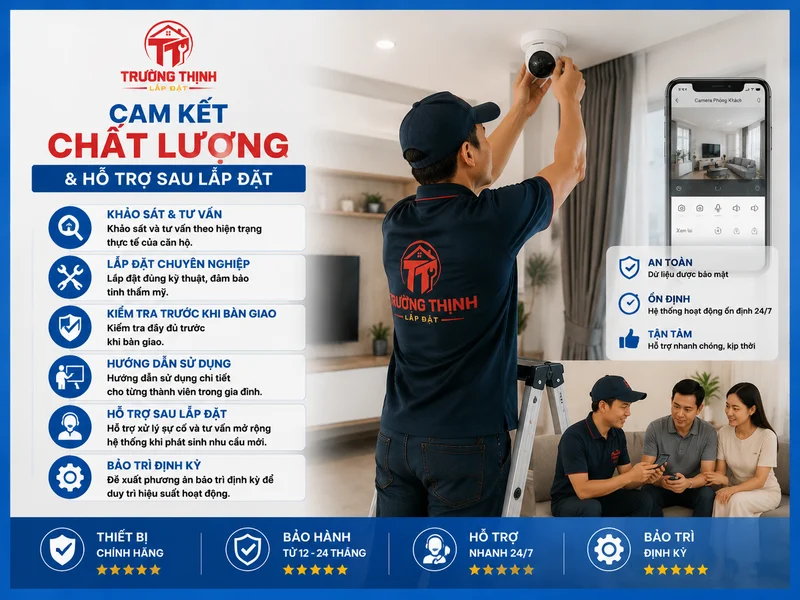 Cam kết chất lượng và hỗ trợ sau lắp đặt
