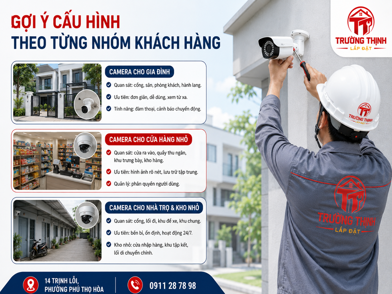 Gợi ý cấu hình theo từng nhóm khách hàng
