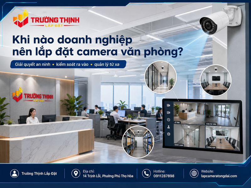 Khi nào doanh nghiệp nên lắp đặt camera văn phòng và những vấn đề hệ thống cần giải quyết