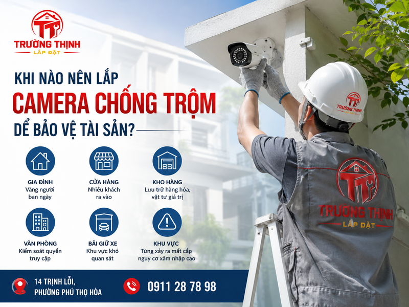 Khi nào nên lắp đặt camera chống trộm để bảo vệ tài sản?