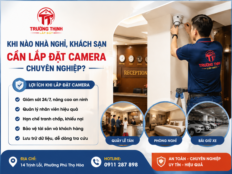 Khi nào nhà nghỉ và khách sạn cần lắp đặt hệ thống camera chuyên nghiệp?