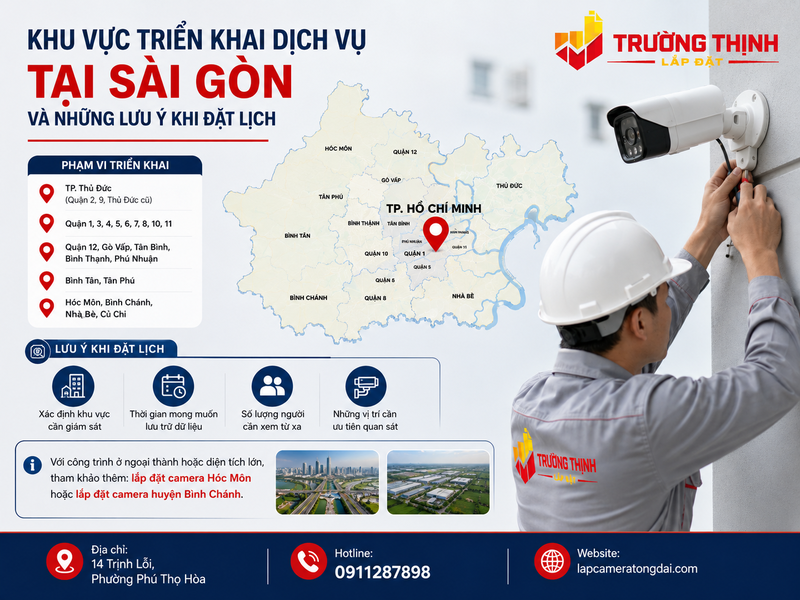 Khu vực triển khai dịch vụ tại Sài Gòn và những lưu ý khi đặt lịch