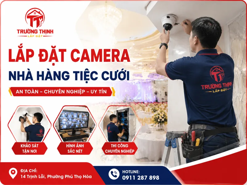 Lắp đặt camera nhà hàng tiệc cưới