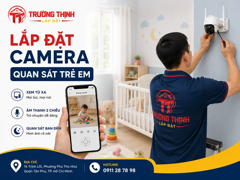 Lắp đặt camera quan sát trẻ em