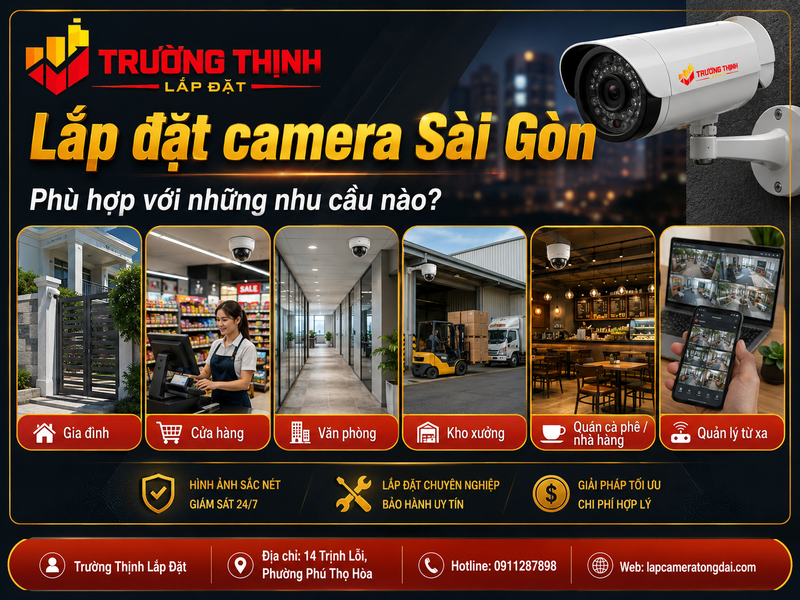 Lắp đặt camera Sài Gòn phù hợp với những nhu cầu nào?