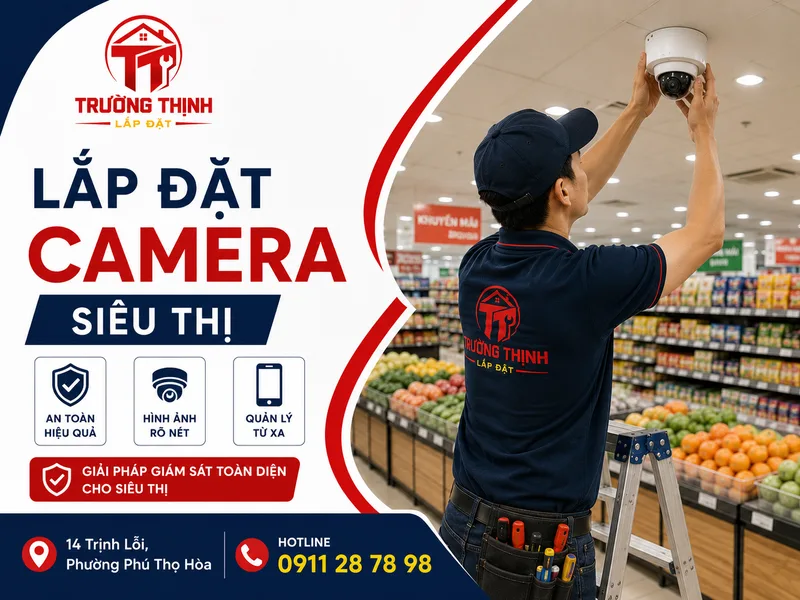 Lắp đặt camera siêu thị