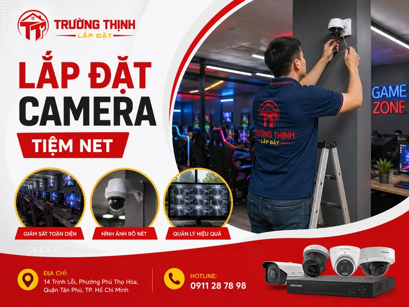 Lắp đặt camera tiệm net