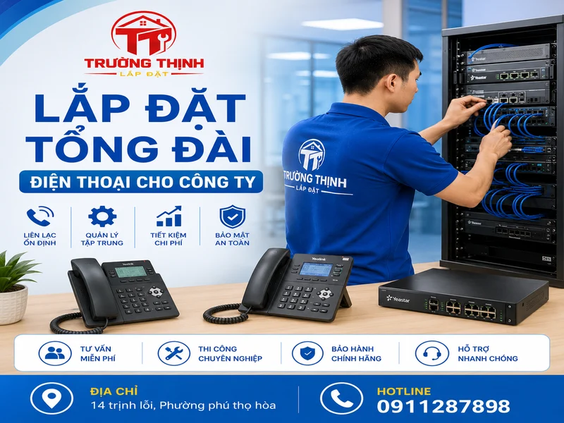 Lắp đặt tổng đài điện thoại cho công ty