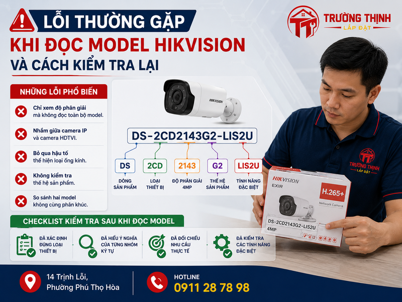 Lỗi thường gặp khi đọc model Hikvision và cách kiểm tra lại