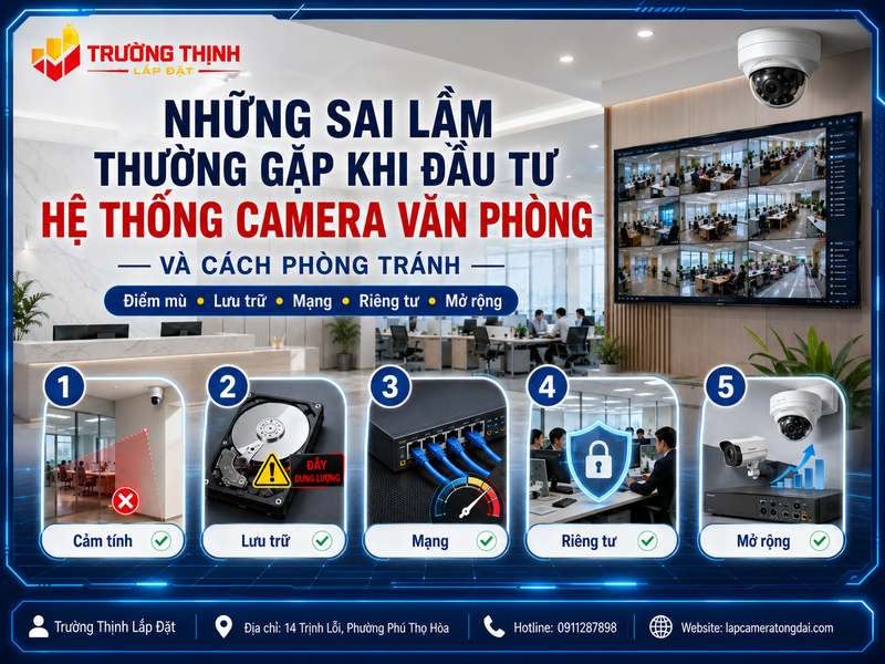 Những sai lầm thường gặp khi đầu tư hệ thống camera văn phòng và cách phòng tránh