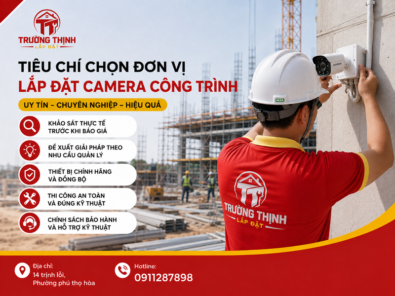 Những tiêu chí giúp lựa chọn đơn vị lắp đặt camera công trình phù hợp