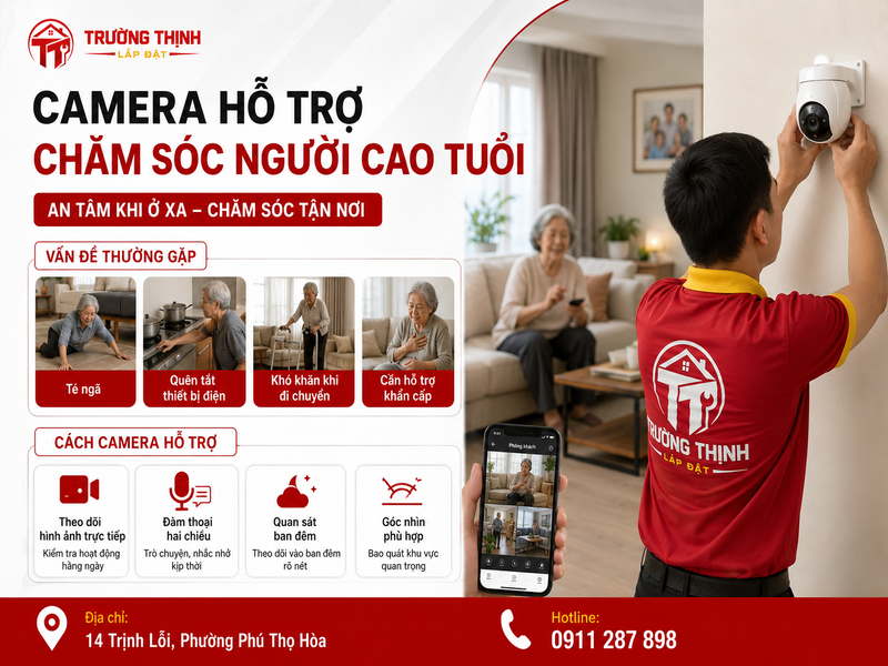 Những vấn đề thường gặp khi chăm sóc người cao tuổi và cách camera hỗ trợ