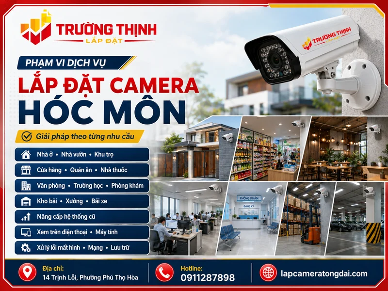 Phạm vi dịch vụ lắp đặt camera Hóc môn