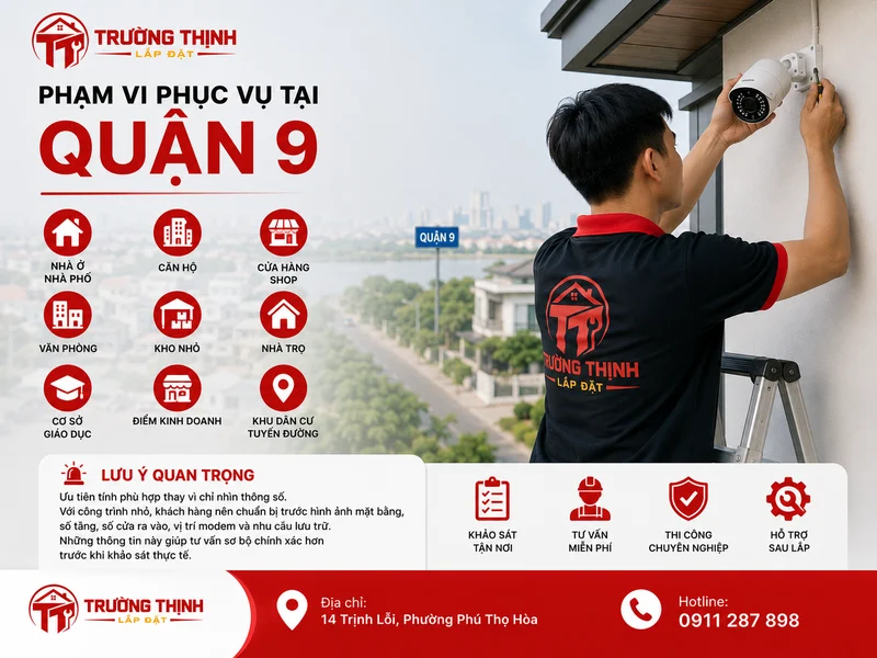 Phạm vi phục vụ tại khu vực Quận 9