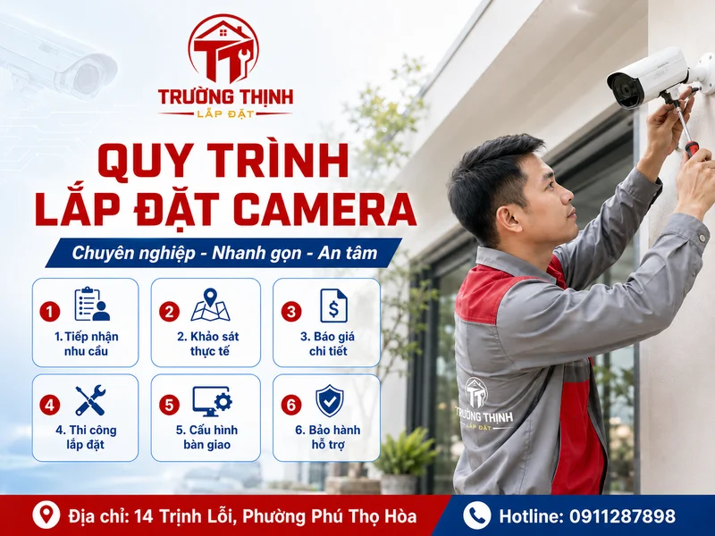 Quy trình dịch vụ lắp đặt camera chuyên nghiệp