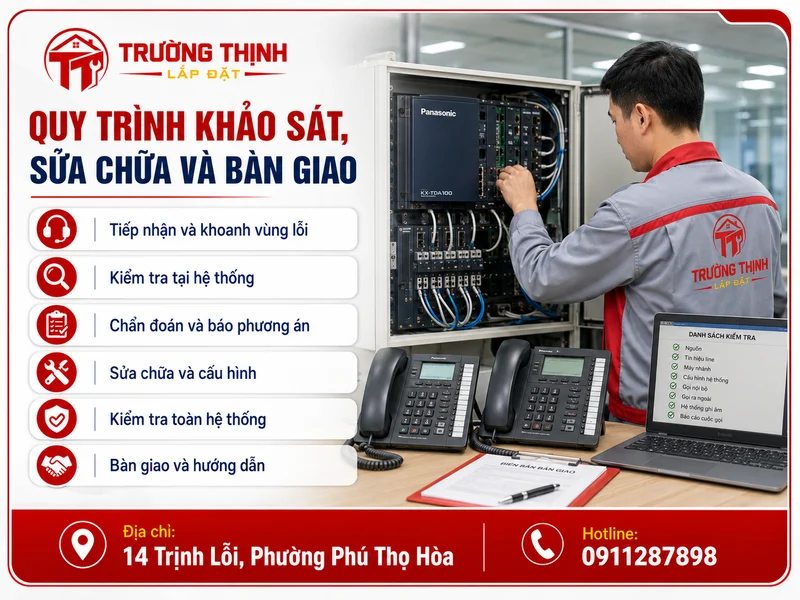 Quy trình khảo sát, sửa chữa và bàn giao