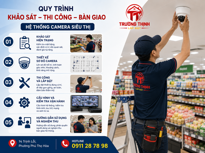 Quy trình khảo sát, thi công và bàn giao hệ thống