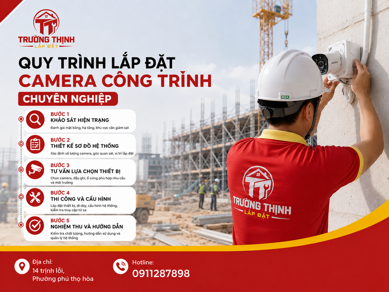 Quy trình khảo sát và triển khai hệ thống camera công trình chuyên nghiệp