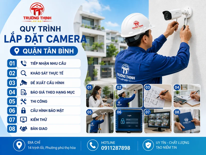 Quy trình Lắp đặt camera Quận Tân Bình