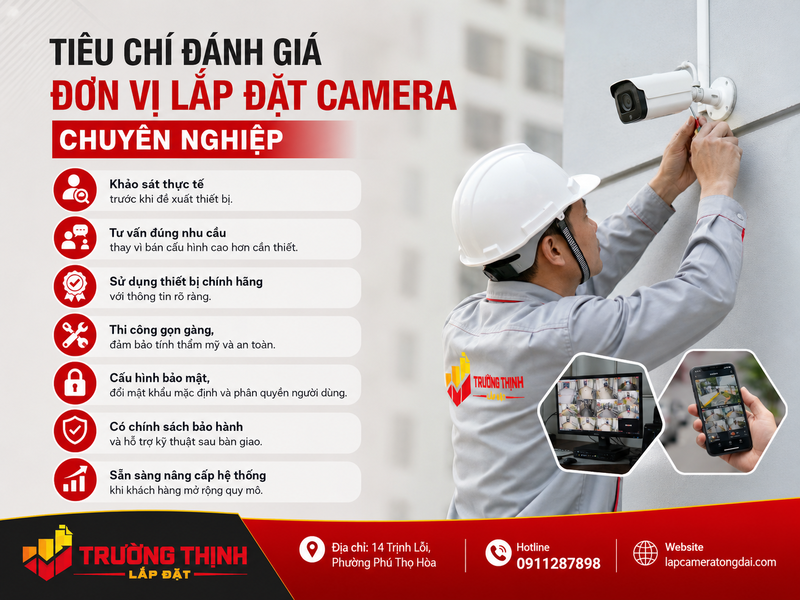 Tiêu chí đánh giá một đơn vị lắp đặt camera chuyên nghiệp 