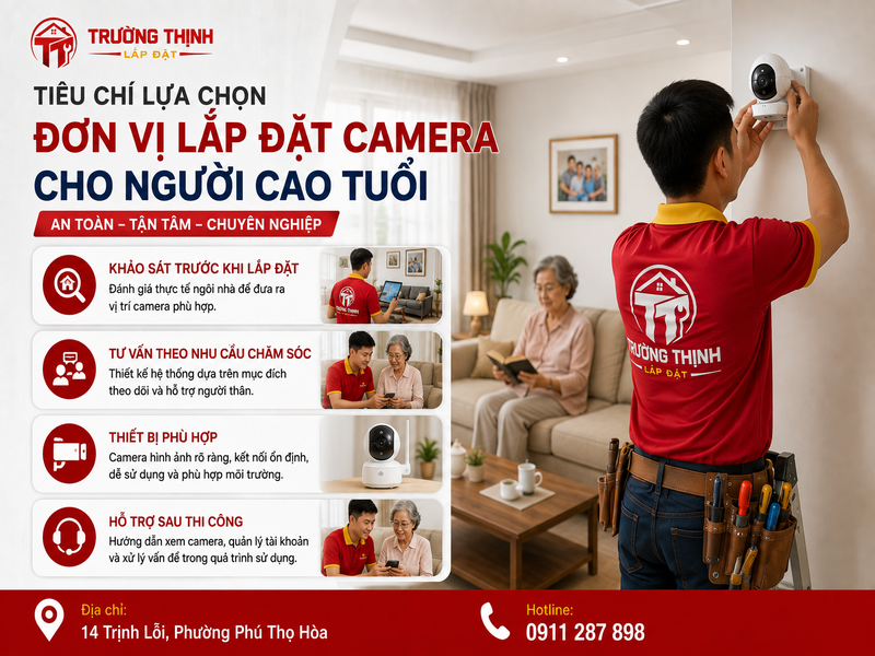 Tiêu chí lựa chọn đơn vị lắp đặt camera cho người cao tuổi