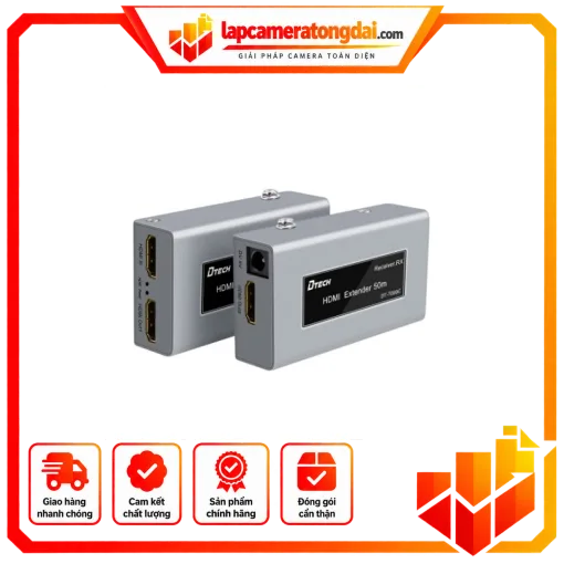 Hộp nối dài HDMI qua LAN 50m DTECH DT-7009C