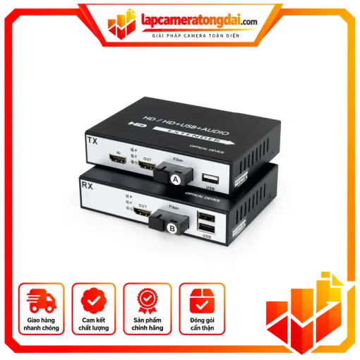 HDMI+USB+AUDIO Fiber Optical Extender BT-HDMI-T/R Bộ B&TON
