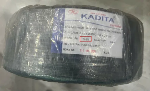 Cáp viễn thông Kadita 4 lõi 1 tim (500m) – CAP4LOI1