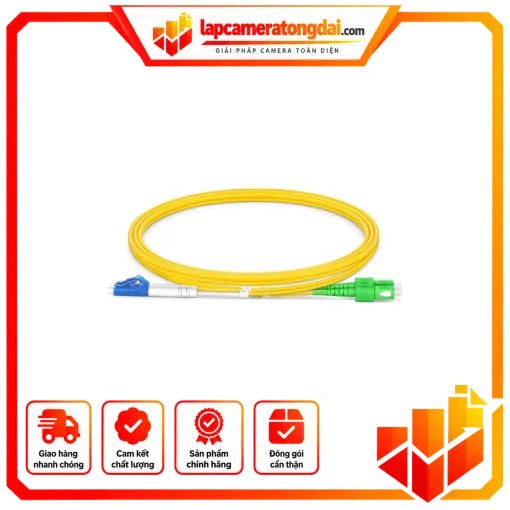Dây nhảy quang SC/APC-LC/UPC, SM, DX, 2.0mm, 3Mt