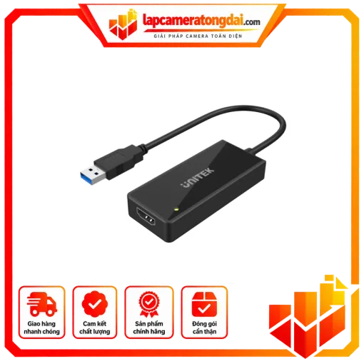 Cáp chuyển đổi USB sang Cổng HDMI Unitek Y3702