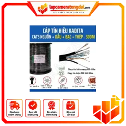 CÁP TÍN HIỆU KADITA CAT3 + BẠC+ THÉP CUỘN 305M