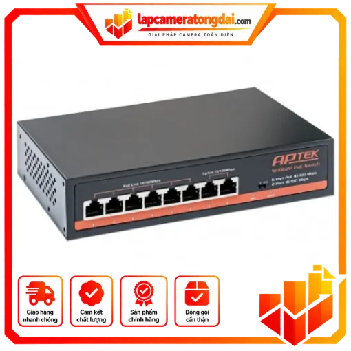 Switch 6 Port POE APTEK SF1062P 10/100Mbps