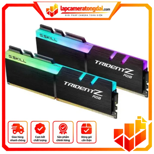 Ram 4 32G Bus 3600 Gskil Tridentz Rgb.Tản Nhiệt 16Gbx2 ( F4-3600C18D-32Gtzr)