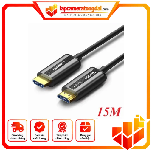 Cáp sợi quang HDMI ugreen dài 15m ( mã 50215 ) – CAP50215