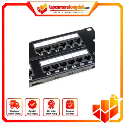 “1402-03020 Patch panel CAT.5e 48 Port, 2U, 19″” rackmount, Krone type”