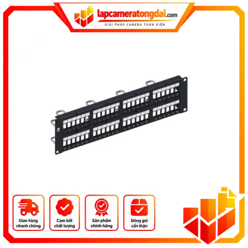 Patch panel Commscope 48 cổng cat6 (760237041 + 9-1375055-2)