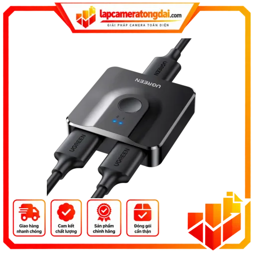 Bộ chuyển HDMI 2 vào 1 ra Ugreen 50966