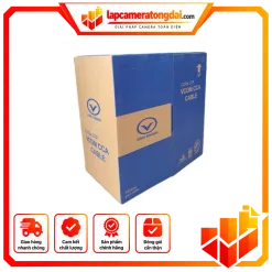 Cáp Vcom CCA Cat 6 UTP – Xanh