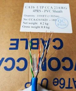 Cáp Vcom CCA Cat 6 UTP – Xanh