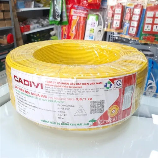 Cáp dây điện đôi Cadivi VCMD 2×0.5mm