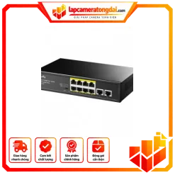Thiết bị chuyển mạch (SWITCH) CUDY 8-Port 10/100M PoE+ Switch with 2 Uplink Ports 120W (FS1010P)