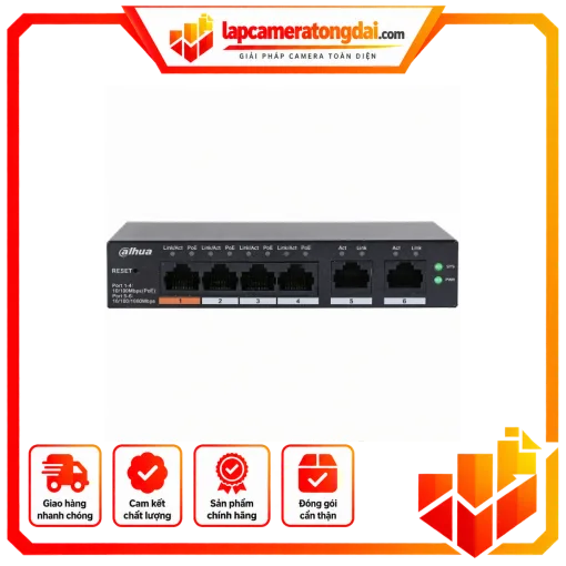 Switch PoE 6 port DAHUA CS4006-4ET2GT-60