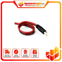 Dây nguồn DC đực, jack đực (đỏ đen) nối nguồn camera - ảnh 1