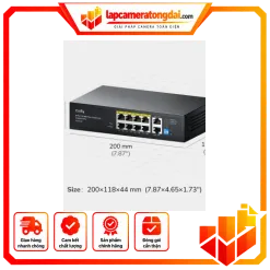 Thiết bị chuyển mạch (SWITCH) CUDY 8-Port 10/100M PoE+ Switch with 2 Uplink Ports 120W (FS1010P)