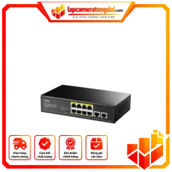 Thiết bị chuyển mạch (SWITCH) CUDY 8-Port Gigabit PoE+ Switch with 2 Gigabit Uplink Ports 120W (GS1010P)